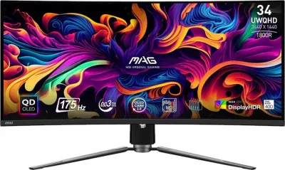 Monitor MSI MAG 341CQP QD-OLED, 34 inç, UWQHD, 175Hz, 0.03ms, e zi