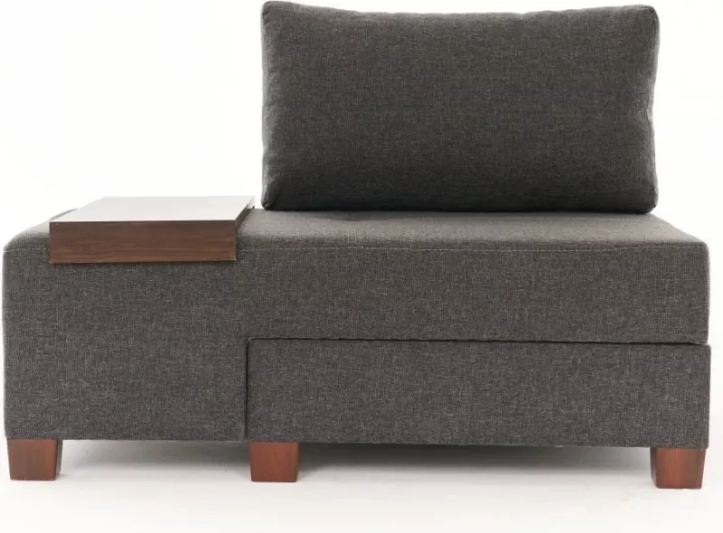 Krevat-sofë një vendësh Atelier del Sofa, liri Perenna, kënd majtas, antracit