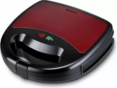 Aparat 4-në-1 sanduiçera/vafllera/grill Brock SSM 6004 RD 750 W, kuqe/zezë