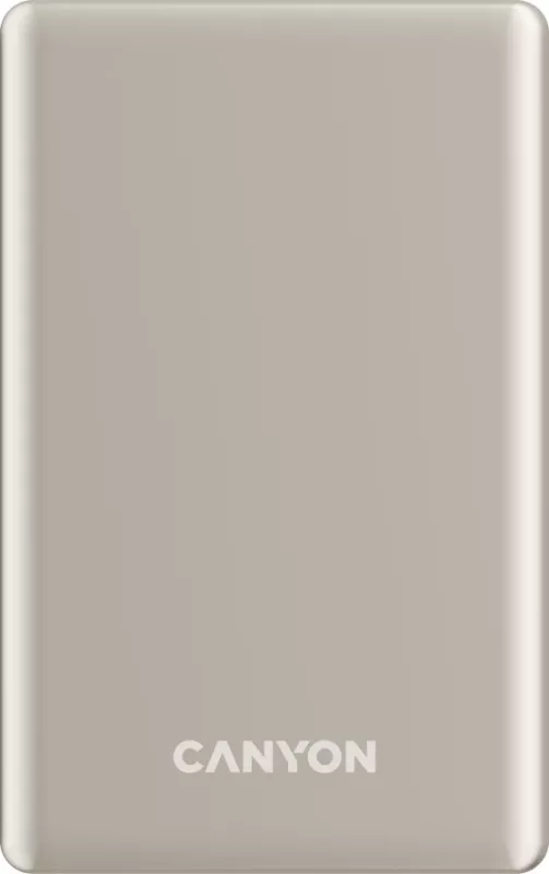 Power bank CANYON OnPower 505 5000 mAh PD 20W MagSafe magnetik ultra i hollë, beige