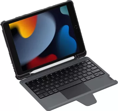 Mbështjellës me tastierë Nillkin për iPad 10.2", me touchpad, i zi