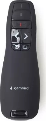 Telekomandë wireless Gembird WP-L-12 për ekran projekti, me USB, e zezë