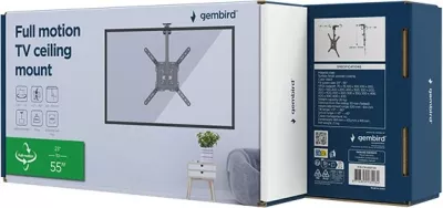Mbajtëse tavani për TV/monitor Gembird CM-55ST-01, 23-55", e zezë