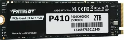 SSD M.2 NVMe Patriot P410 2TB PCIe Gen4 x4 (M.2 2280), i zi
