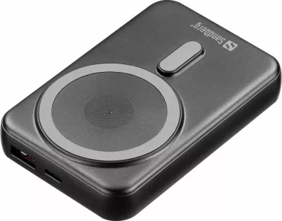 Powerbank Sandberg Magnet Wireless 420-94 10000 mAh, Qi/MagSafe, USB-C PD, USB-A, i zi, set me kabllo USB-C