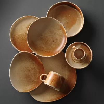 Pjatë prezantimi Fine Dine Constancy ø290mm porcelan, kafe, set 3 copë