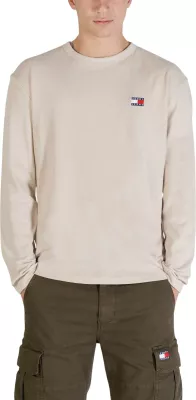Maicë me mëngë të gjata Tommy Hilfiger Jeans DM0DM22668 për meshkuj, bezhë [Madhësia: XXL]
