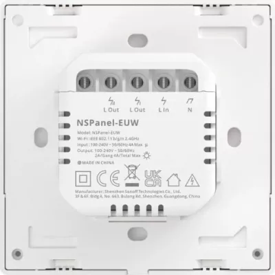 panel kontrolli smart muri SONOFF NSPanel-EUW, Wi‑Fi, touchscreen, termostat, e bardhë