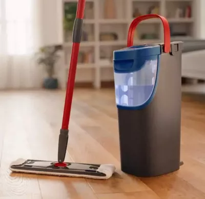 Mop i sheshtë Vileda H2prO, mikrofibër, i zi