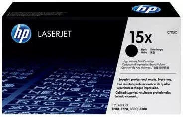 Toner HP 15X C7115X rendiment i lartë 2400–4400 faqe për LaserJet 1200/1220/3300/3380 e zezë