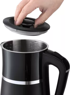 Zierëse uji elektrike, Elit, ELEGANCE 1.7B, 1.7L 1850-2200W, mur i dyfishtë inox, bazë 360°, e zezë