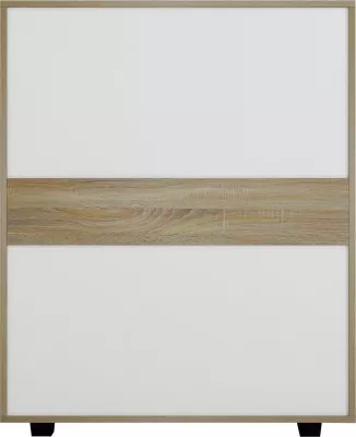 Komodinë melamine THORG FH8995.04 me 5 sirtarë, Sonama-Bardhë, 80Χ40Χ100H cm