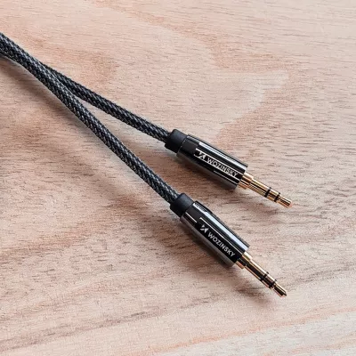 Kabllo audio AUX Wozinsky WACMJB-1M, 1.5m, mini jack 3.5mm, e zezë