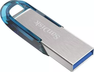 USB SanDisk Ultra Flair 32 GB, USB Type-A, Blu, Argjendtë