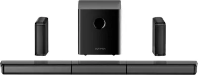 Soundbar Ultimea Apollo S70 Ultra U3800 7.1 Bluetooth 5.3 HDMI eARC me subwoofer dhe 2 surround, e zezë