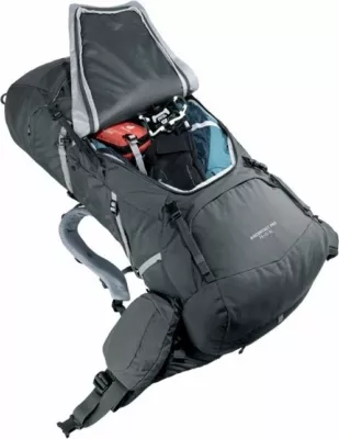 Çantë shpine hiking Deuter për femra, e zezë