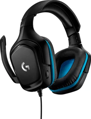 Kufje gaming LOGITECH G432 7.1 me kabllo, USB/3.5mm, mikrofon i shkëputshëm, zi/kaltër