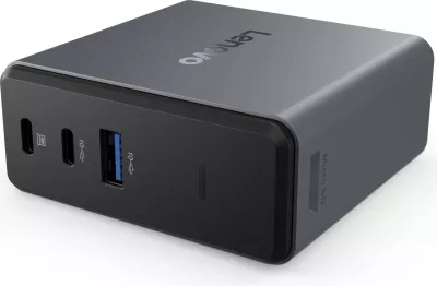 Docking station Lenovo GAN Powered X9, USB Type-C, HDMI 2.1, 60W, gri