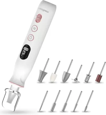 Pajisje manikyr/pedikyr Medisana MP 940, 1500 mAh, E bardhë, me 10 koka ndërruese
