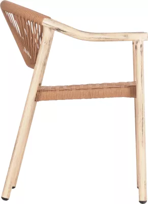 Karrige ngrënieje për jashtë KERLY, alumin ngjyrë lisi, ratan sintetik ngjyrë bronzi, FH6050.01, 54x58.5x76cm