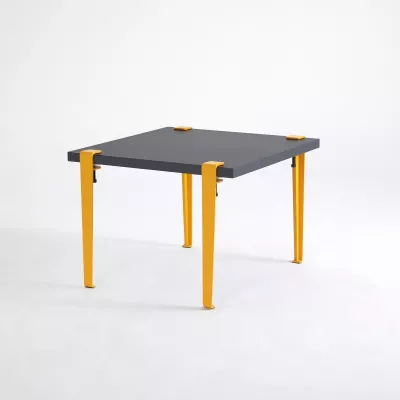 Tavolinë e ulët, ngjyrë antracit dhe e verdhë, Skye Decor, Halicheron