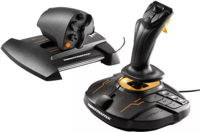 Joystick HOTAS Thrustmaster T.16000M FCS për PC, me throttle TWCS, e zezë/portokalli, set 2-pjesësh
