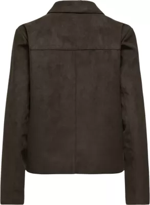 Jakne femra Jacqueline de Yong JDYNICO Faux Suede, kafe e errët [Madhësia: XS]