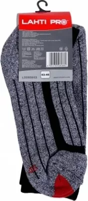 Çorape termo Lahti Pro L3090643 43-46 gri-kuqe 1 palë