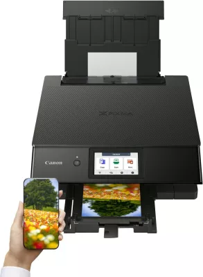 Printer Canon PIXMA TS8750, Inkjet, Printim ngjyra, 4800 x 1200 DPI, Kopjim ngjyra, A4, E zezë