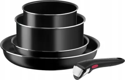 Set tenxheresh e tiganësh Tefal Ingenio Easy Cook Clean 5 copë, alumini