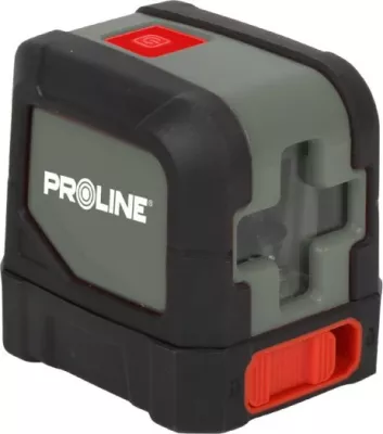 Laser kryq PROLINE 15175, rreze 15 m, vetënivelues, i kuq, set me kapëse dhe çantë