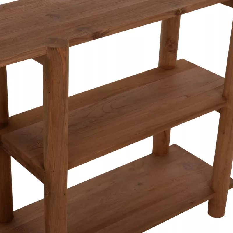 Konsolë KUTAI FH9638 dru TEAK i ricikluar, ngjyrë natyrale rustike, 120x35x80H cm
