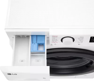 Makinë larëse, LG, F2WR508SBW, 8 kg, 1200 rpm, AI DD, Steam, klasa energjike A, slim, e bardhë