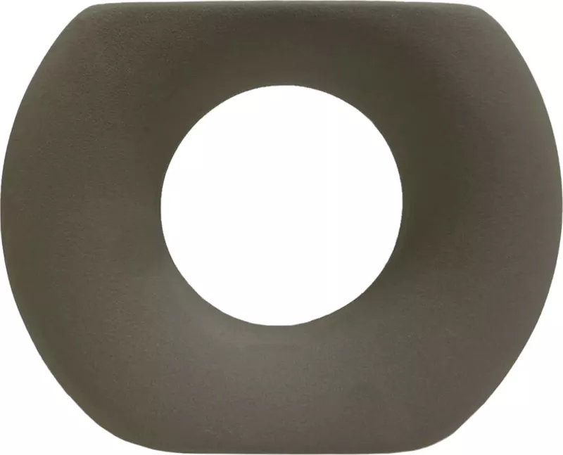 Dekor tavoline qeramike eliptike, gri mat, FH4646.03, 18x6.5x14 cm