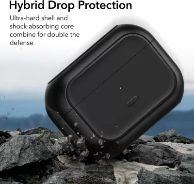 Mbështjellës ESR Orbit HaloLock me MagSafe për Apple AirPods Pro/Pro 2, i zi