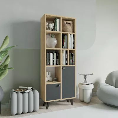 Raft librash Skye Decor, anthracite dhe lis, Lasko