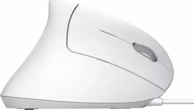 Maus Trust Verto 25133, ergonomik vertikal, USB me kabllo, 1600 DPI, 6 butona, i bardhë