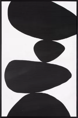 Pikturë dekorative Trembling Stone, kanavacë, kornizë druri e zezë, 60x90x4 cm