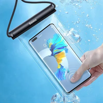 Mbështjellës Baseus AquaGlide BS-PC030 për celular, IPX8, i papërshkueshëm nga uji, i zi