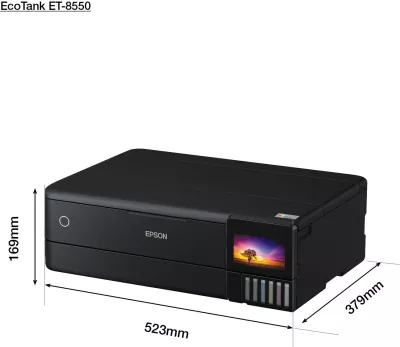 Printer multifunksional Epson EcoTank ET-8550, A3, Wi-Fi, ekran me prekje, i zi