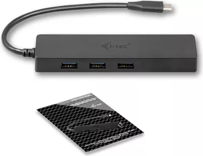 HUB USB-C I-Tec Advance, 3 porta USB 3.0 + Gigabit Ethernet, i zi