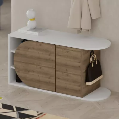 Dollap këpucësh Skye Decor, Nova, ngjyrë Hitit dhe e bardhë