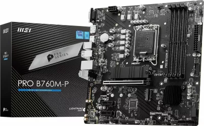 Pllakë amë MSI PRO B760M-P Micro ATX, 4x RAM DDR5, 4x SATA 3, HDMI/DisplayPort/VGA