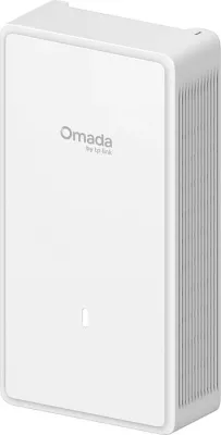 Access point TP-Link Omada EAP775-Wall, Wi‑Fi 6E tri-band 9300 Mbit/s, 5x RJ45 2.5GbE/1GbE, PoE, i bardhë