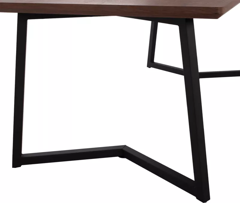 Tavolinë ngrënie JAY FH9304.02 MDF sipërfaqe ngjyrë arre këmbë metali 200x100x75H