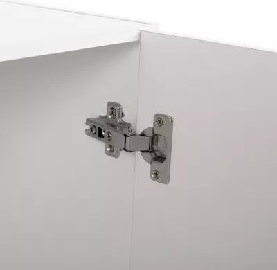 Kabinet i sipërm për gardërobë me 2 dyer, JASLYN FH350.05, melaminë, ngjyrë e bardhë, 80.2x42x60H cm