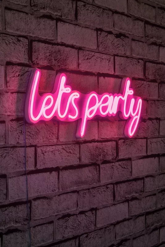 Dekor dritash LED plastike, ngjyrë rozë, Lets Party