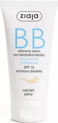 BB krem Ziaja Active për lëkurë të yndyrshme dhe të kombinuar Light, 50ml