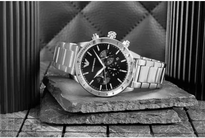 Orë dore për meshkuj Emporio Armani, argjend