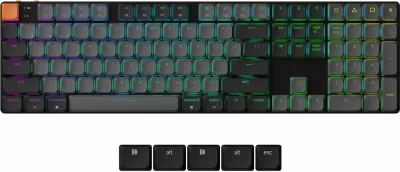 Tastierë mekanike Keychron K5 V2 QMK/VIA Hot Swap (K5X-H1) 100% RGB me switcha Super Red, e zezë